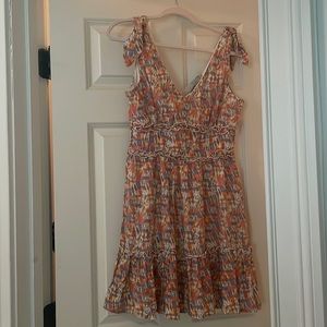 Colorful V neck dress